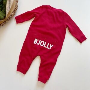 • Baby B'Gosh Red Thermal “B'Jolly” Holiday Romper • 6-9m